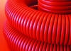 Труба гибкая двустенная для кабельной канализации д.63мм, цвет красный, в бухте 100м., с протяжкой